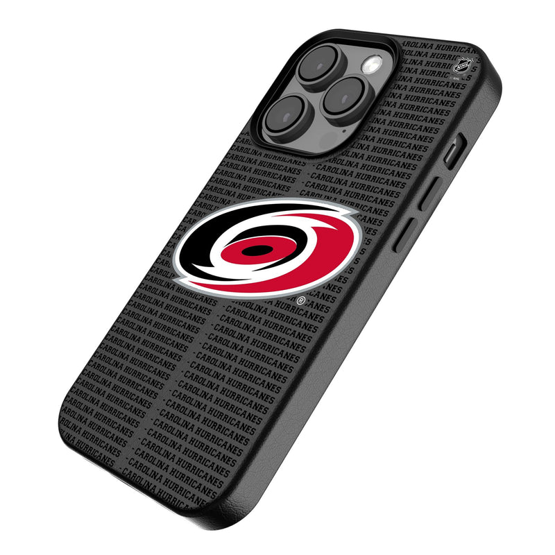 Carolina Hurricanes Text Backdrop iPhone MagSafe Compatible Phone Case for Apple iPhone Iso.Jpg