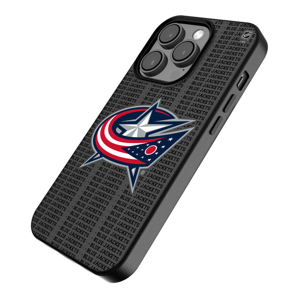 Columbus Blue Jackets Text Backdrop iPhone MagSafe Compatible Phone Case for Apple iPhone Iso.Jpg