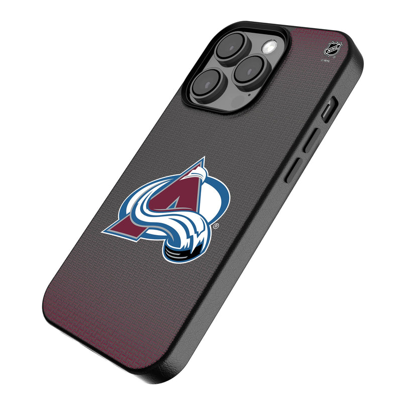 Colorado Avalanche Linen iPhone MagSafe Compatible Phone Case for Apple iPhone Iso.Jpg