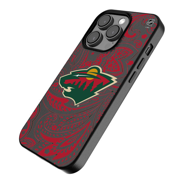 Minnesota Wild Paisley iPhone MagSafe Compatible Phone Case Iso.Jpg