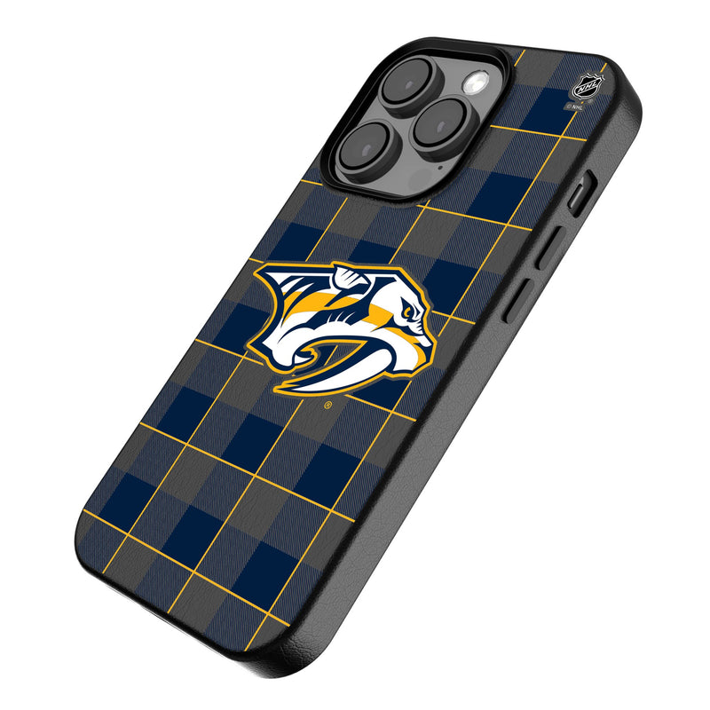 Nashville Predators Plaid iPhone MagSafe Compatible Phone Case Iso.Jpg