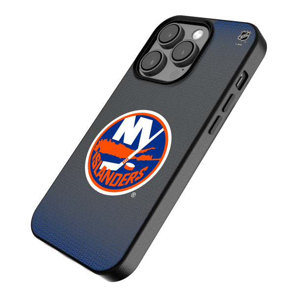 New York Islanders Linen iPhone MagSafe Compatible Phone Case for Apple iPhone Iso.Jpg