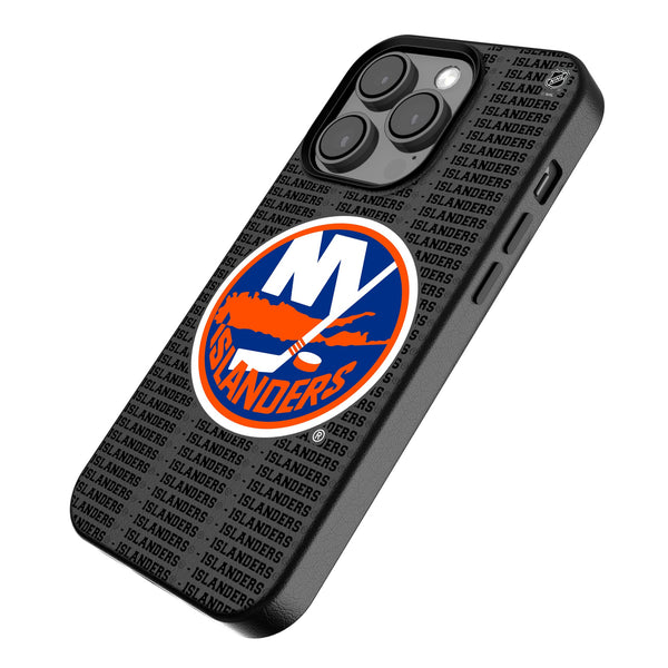 New York Islanders Text Backdrop iPhone MagSafe Compatible Phone Case for Apple iPhone Iso.Jpg