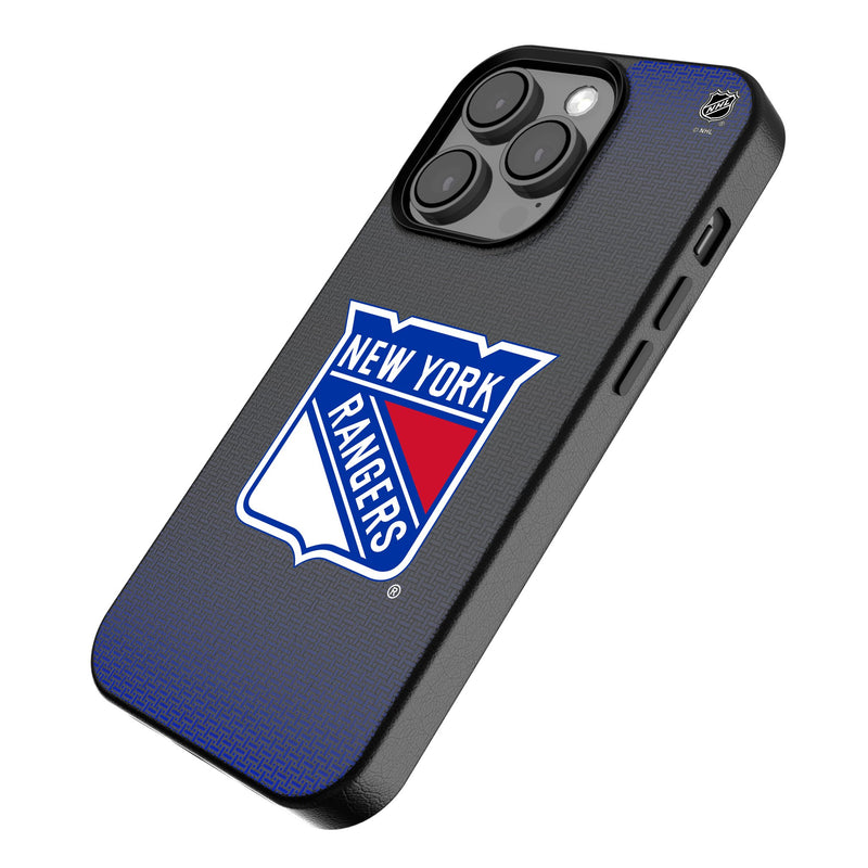 New York Rangers Linen iPhone MagSafe Compatible Phone Case for Apple iPhone Iso.Jpg