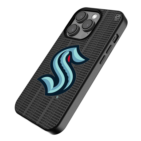 Seattle Kraken Text Backdrop iPhone MagSafe Compatible Phone Case for Apple iPhone Iso.Jpg
