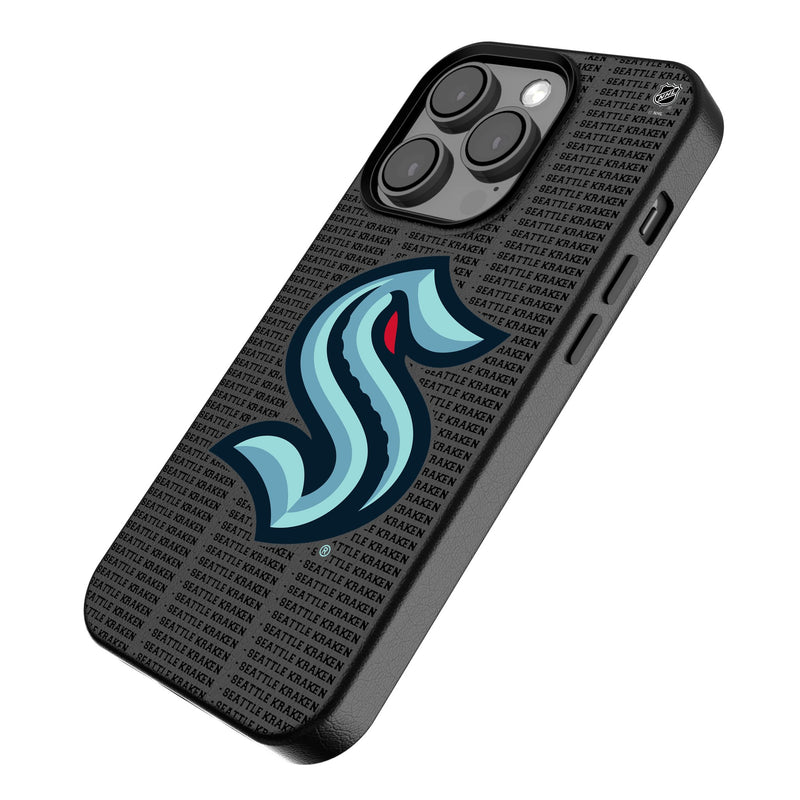 Seattle Kraken Text Backdrop iPhone MagSafe Compatible Phone Case for Apple iPhone Iso.Jpg