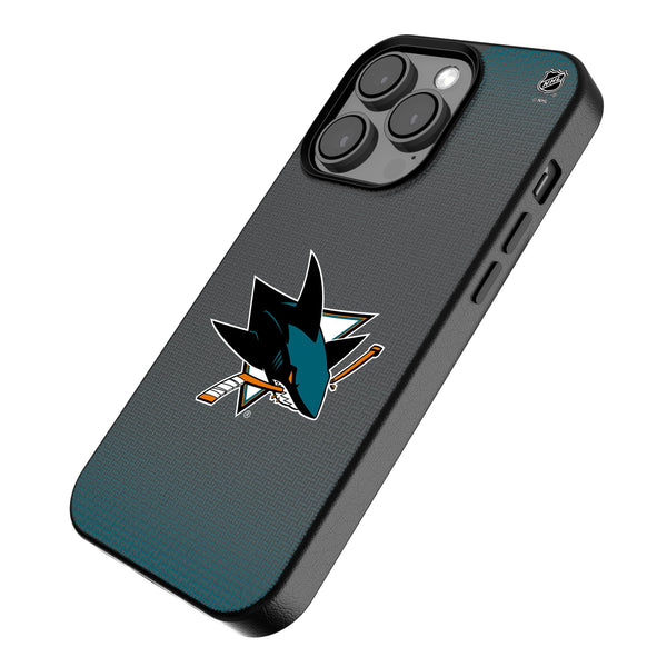 San Jose Sharks Linen iPhone MagSafe Compatible Phone Case for Apple iPhone Iso.Jpg