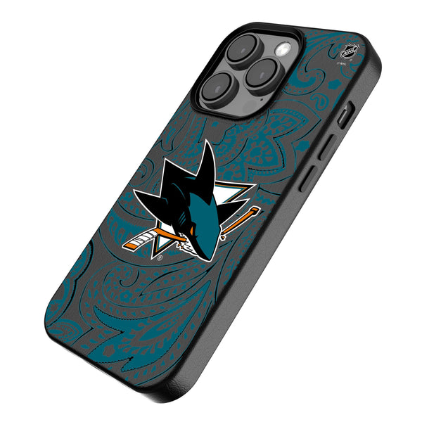 San Jose Sharks Paisley iPhone MagSafe Compatible Phone Case Iso.Jpg