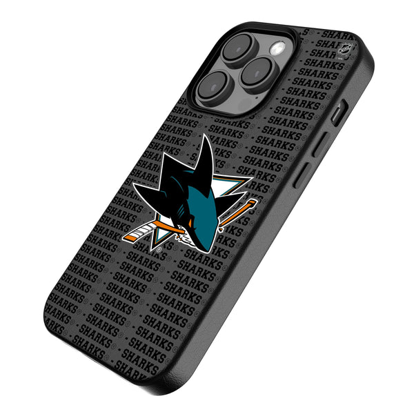 San Jose Sharks Text Backdrop iPhone MagSafe Compatible Phone Case for Apple iPhone Iso.Jpg