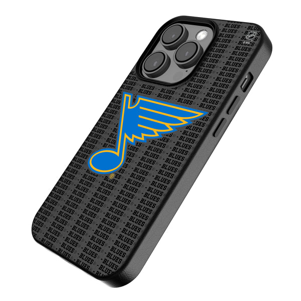 St. Louis Blues Text Backdrop iPhone MagSafe Compatible Phone Case for Apple iPhone Iso.Jpg