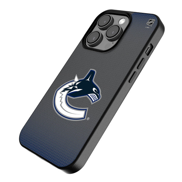 Vancouver Canucks Linen iPhone MagSafe Compatible Phone Case for Apple iPhone Iso.Jpg