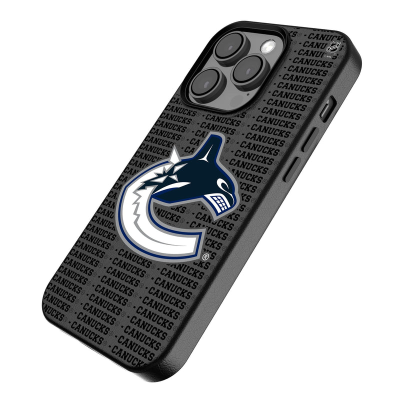 Vancouver Canucks Text Backdrop iPhone MagSafe Compatible Phone Case for Apple iPhone Iso.Jpg