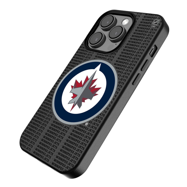 Winnipeg Jets Text Backdrop iPhone MagSafe Compatible Phone Case for Apple iPhone Iso.Jpg