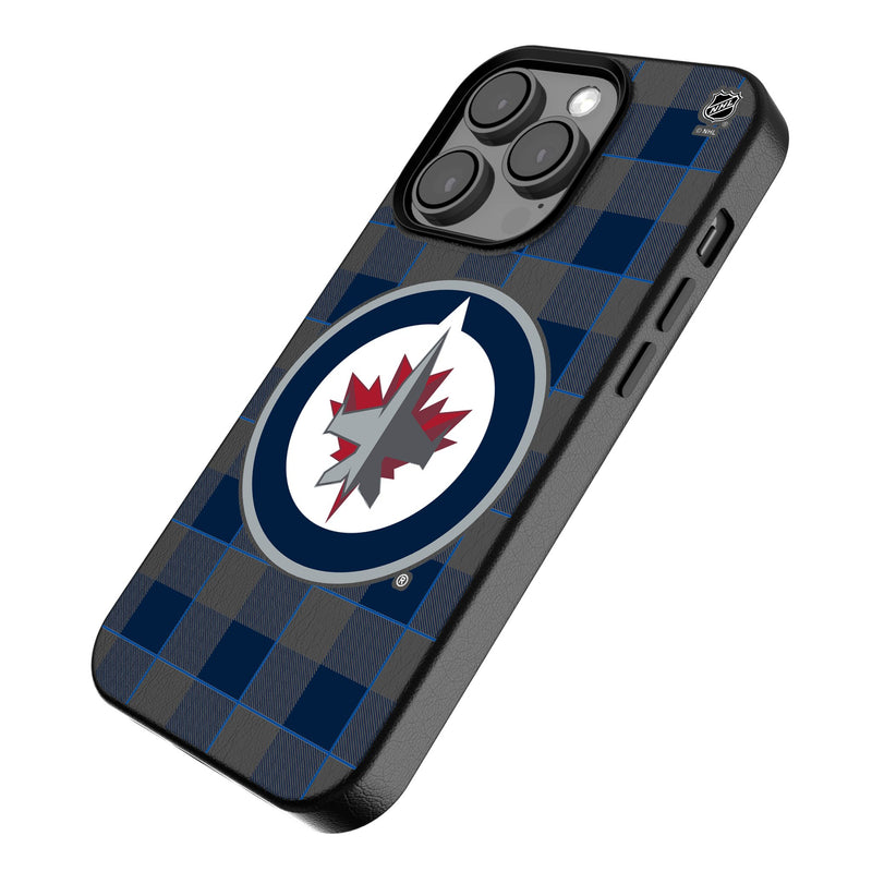 Winnipeg Jets Plaid iPhone MagSafe Compatible Phone Case Iso.Jpg