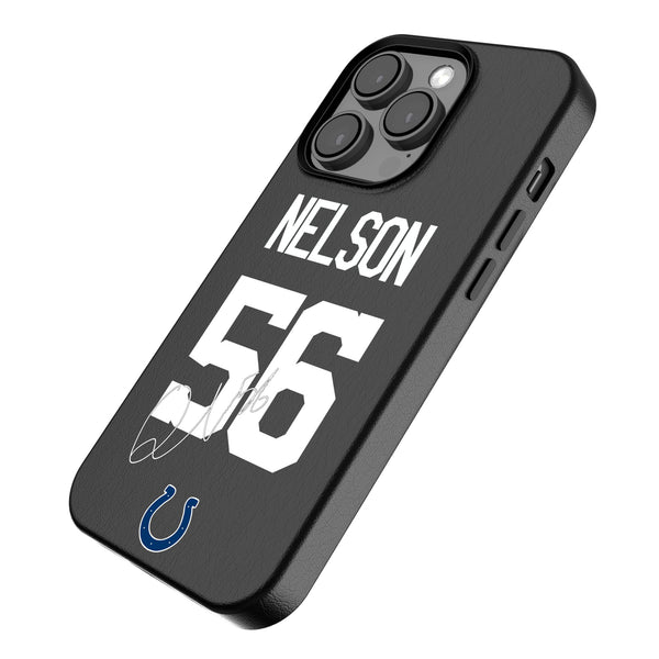 Quenton Nelson Indianapolis Colts 56 Ready iPhone MagSafe Compatible Phone Case for Apple iPhone Iso.Jpg