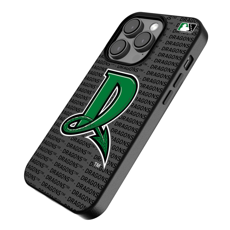 Dayton Dragons Text Backdrop iPhone MagSafe Compatible Phone Case Iso.Jpg