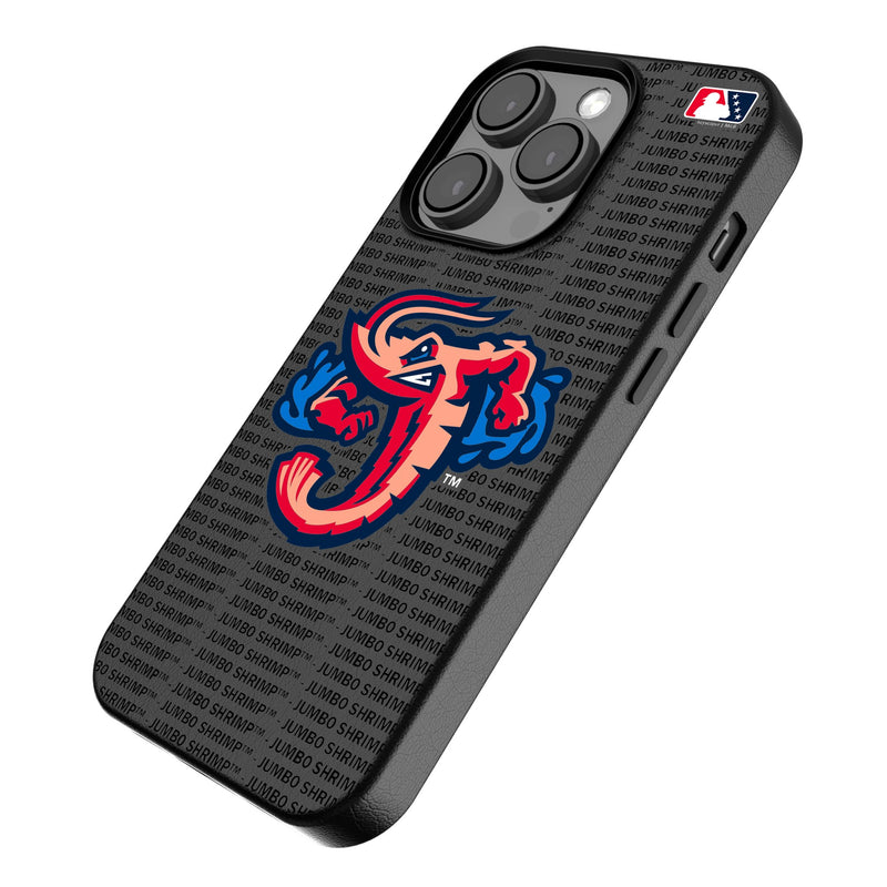 Jacksonville Jumbo Shrimp Text Backdrop iPhone MagSafe Compatible Phone Case Iso.Jpg