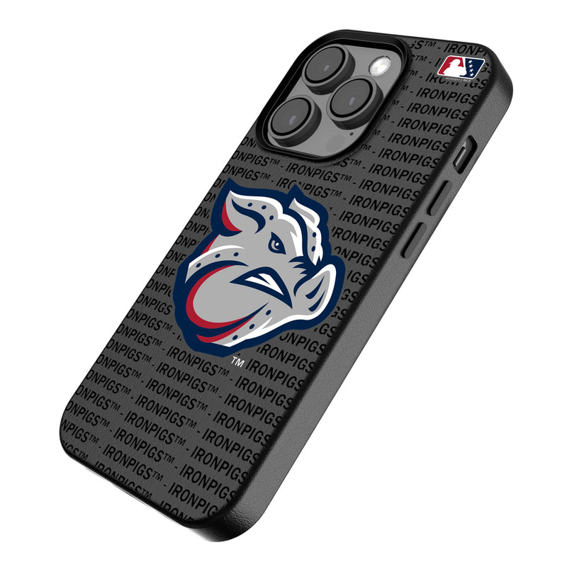 Lehigh Valley IronPigs Text Backdrop iPhone MagSafe Compatible Phone Case Iso.Jpg