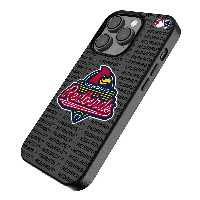 Memphis Redbirds Text Backdrop iPhone MagSafe Compatible Phone Case Iso.Jpg