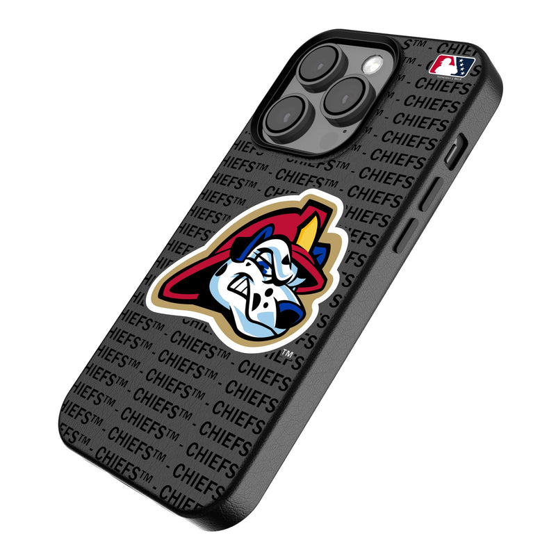 Peoria Chiefs Text Backdrop iPhone MagSafe Compatible Phone Case Iso.Jpg