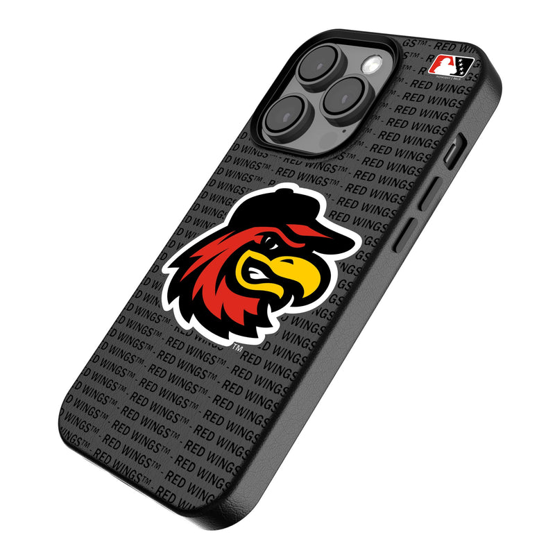 Rochester Red Wings Text Backdrop iPhone MagSafe Compatible Phone Case Iso.Jpg