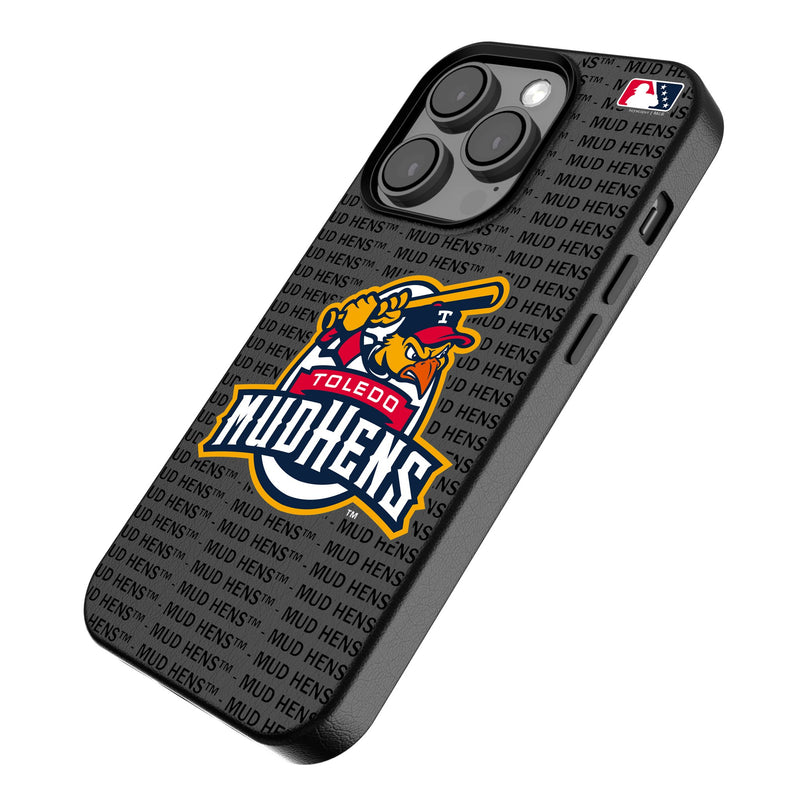 Toledo Mud Hens Text Backdrop iPhone MagSafe Compatible Phone Case Iso.Jpg