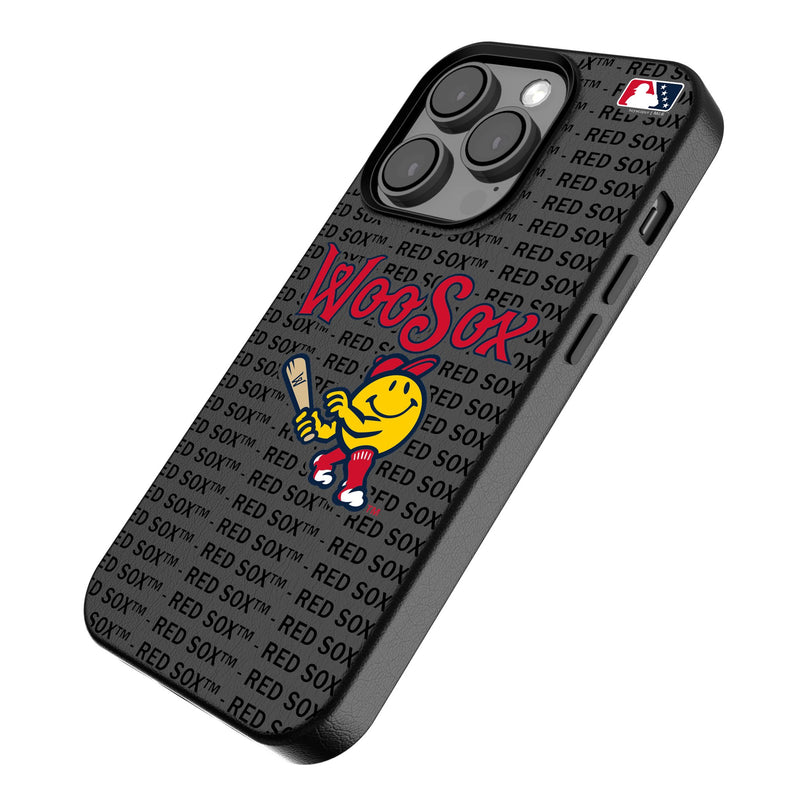 Worcester Red Sox Text Backdrop iPhone MagSafe Compatible Phone Case Iso.Jpg