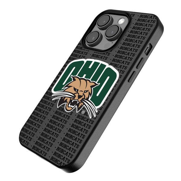 Ohio University Bobcats Text Backdrop iPhone MagSafe Compatible Phone Case for Apple iPhone Iso.Jpg