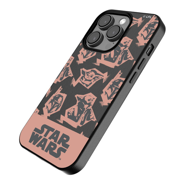 Star Wars: The Mandalorian Grogu Pattern iPhone MagSafe Compatible Phone Case Iso.Jpg