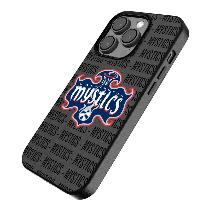 Washington Mystics Text Backdrop iPhone MagSafe Compatible Phone Case for Apple iPhone Iso.Jpg