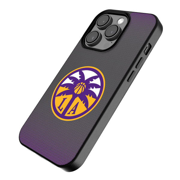Los Angeles Sparks Linen iPhone MagSafe Compatible Phone Case for Apple iPhone Iso.Jpg