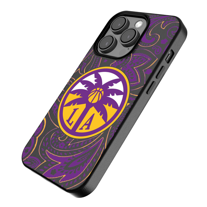 Los Angeles Sparks Paisley iPhone MagSafe Compatible Phone Case Iso.Jpg