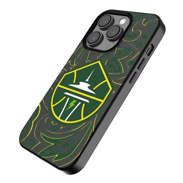 Seattle Storm Paisley iPhone MagSafe Compatible Phone Case Iso.Jpg