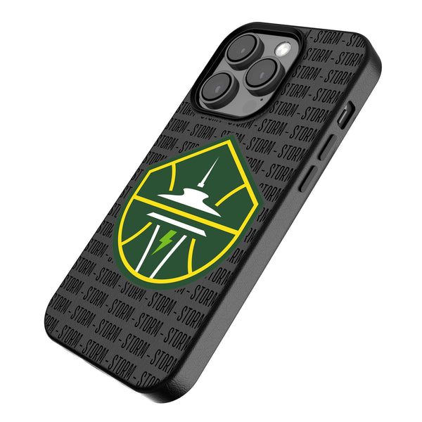 Seattle Storm Text Backdrop iPhone MagSafe Compatible Phone Case Iso.Jpg