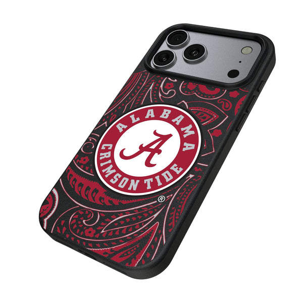 University of Alabama Crimson Tide Paisley iPhone MagSafe Compatible Phone Case for Apple iPhone Iso.Jpg