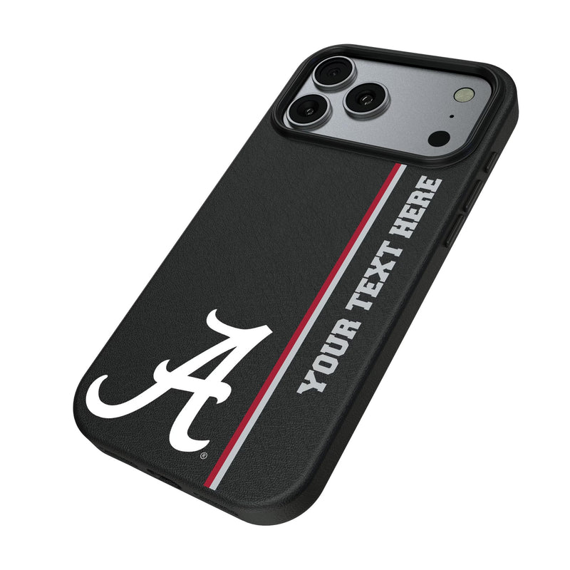 University of Alabama Crimson Tide Script A Personalized Sidebard iPhone MagSafe Compatible Phone Case for Apple iPhone Iso.Jpg