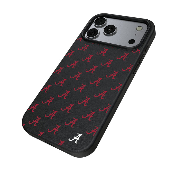 University of Alabama Crimson Tide Script A Fashion Pattern iPhone MagSafe Compatible Phone Case for Apple iPhone Iso.Jpg