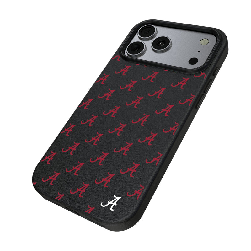 University of Alabama Crimson Tide Script A Fashion Pattern iPhone MagSafe Compatible Phone Case for Apple iPhone Iso.Jpg