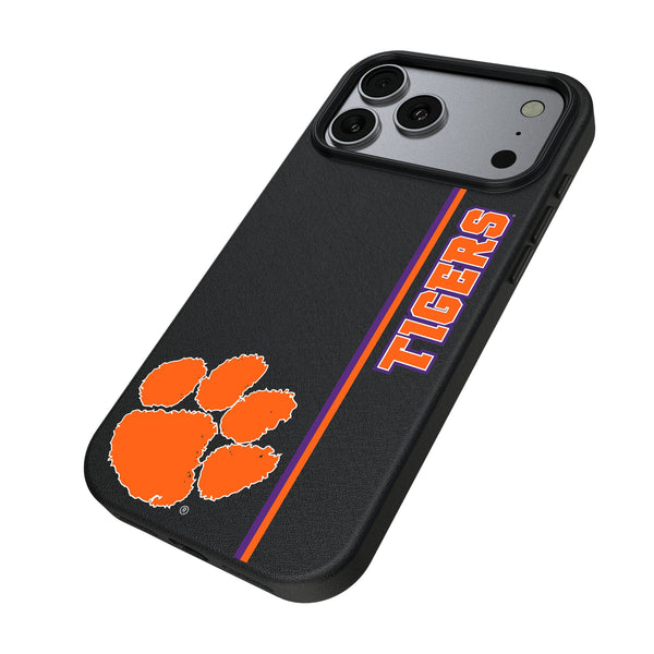 Clemson University Tigers Sidebar iPhone MagSafe Compatible Phone Case for Apple iPhone Iso.Jpg