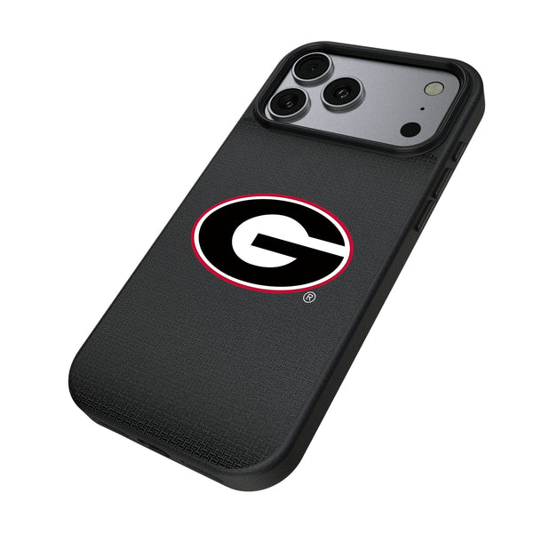 University of Georgia Bulldogs Linen iPhone MagSafe Compatible Phone Case for Apple iPhone Iso.Jpg
