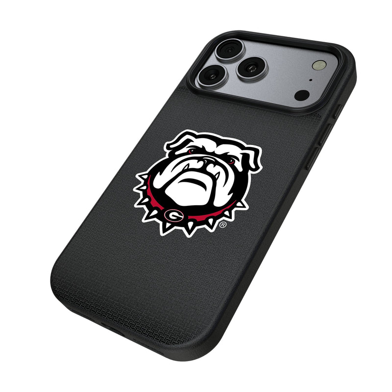 University of Georgia Bulldogs Uga Linen iPhone MagSafe Compatible Phone Case for Apple iPhone Iso.Jpg