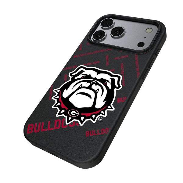 University of Georgia Bulldogs Uga Quadtile iPhone MagSafe Compatible Phone Case for Apple iPhone Iso.Jpg