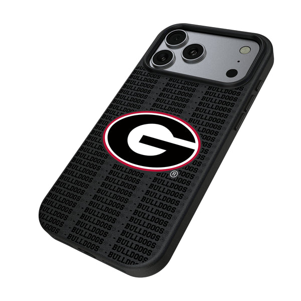 University of Georgia Bulldogs Text Backdrop iPhone MagSafe Compatible Phone Case for Apple iPhone Iso.Jpg
