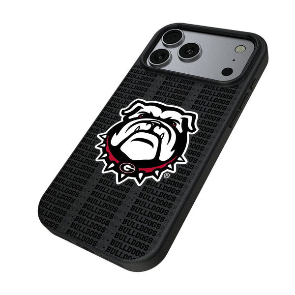 University of Georgia Bulldogs Uga Text Backdrop iPhone MagSafe Compatible Phone Case for Apple iPhone Iso.Jpg