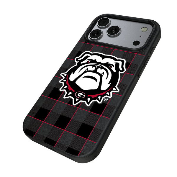 University of Georgia Bulldogs Uga Plaid iPhone MagSafe Compatible Phone Case for Apple iPhone Iso.Jpg