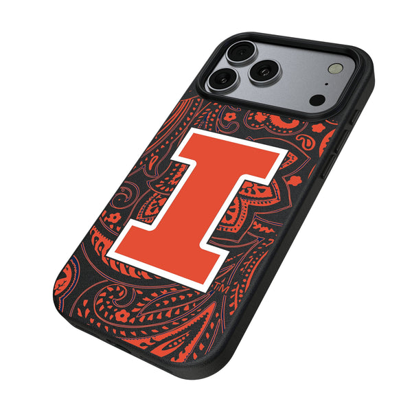 University of Illinois Fighting Illini Paisley iPhone MagSafe Compatible Phone Case for Apple iPhone Iso.Jpg