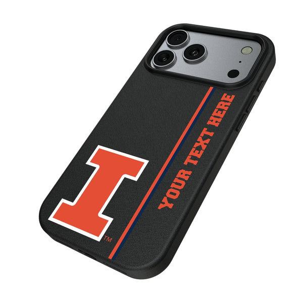 University of Illinois Fighting Illini Personalized Sidebard iPhone MagSafe Compatible Phone Case for Apple iPhone Iso.Jpg