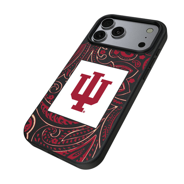 Indiana University Hoosiers Paisley iPhone MagSafe Compatible Phone Case for Apple iPhone Iso.Jpg