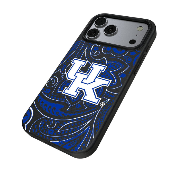 University of Kentucky Wildcats Paisley iPhone MagSafe Compatible Phone Case for Apple iPhone Iso.Jpg