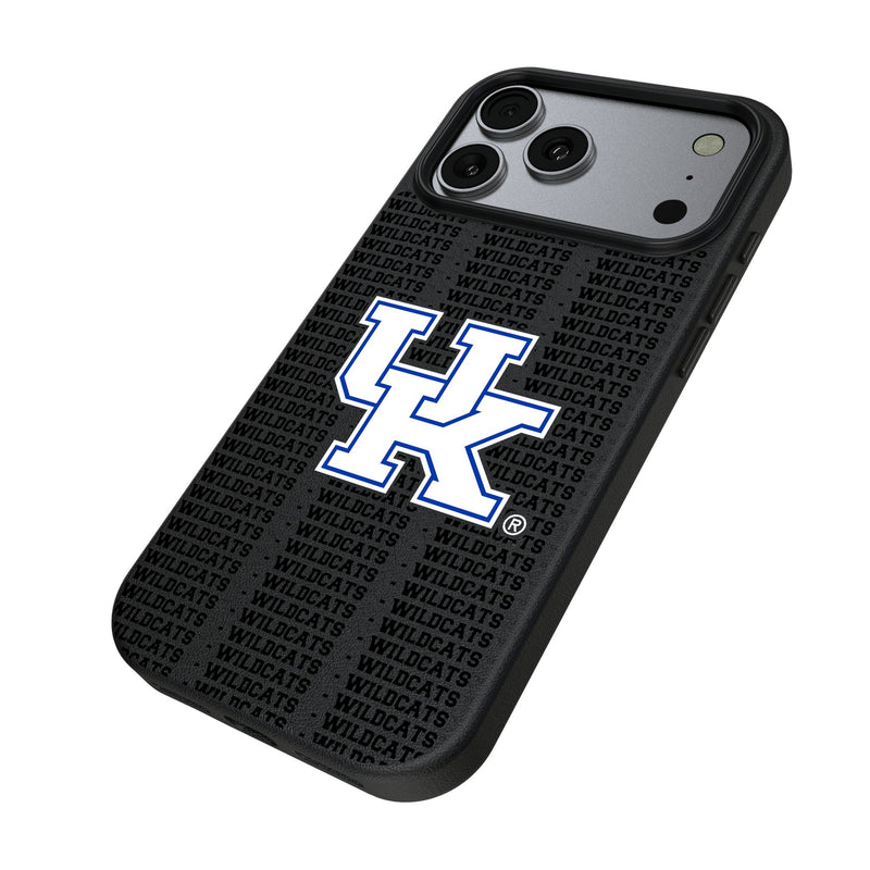 University of Kentucky Wildcats Text Backdrop iPhone MagSafe Compatible Phone Case for Apple iPhone Iso.Jpg